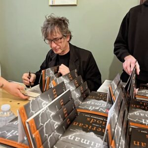 Neil Gaiman Instagram - Went to @strandbookstore and signed 1400 books that they can sell tomorrow and Tuesday at Town Hall...

Photos by @nina_cochran_