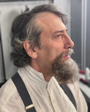 Neil Gaiman Instagram - Today was one for the books (and I get to do it again tomorrow)! I made this beard for @neilhimself to be able to achieve his Charles dickens cosplay dreams, and I’m so very pleased with how everything turned out. I also got to get @mollyoldfieldwrites all gussied up! Beyond grateful for this opportunity. 🥹💖🙏🏻✨