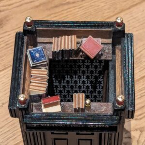 Neil Gaiman Instagram - Why yes, I am now the proud possessor of a Sherlockian TARDIS, made by TARDIS Cabinets of South Wales (TARDISCabinets dot com). It has lights that you can turn on and off, a door that opens, a top that lifts off to reveal books, and if ever I am dangerously ensmallened I will probably go and live in there until my dimensions are fixed again. Thank you @tardis_builder