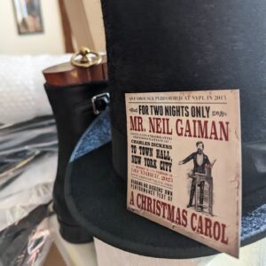 Neil Gaiman Instagram - Props and costume have arrived! Am I terrified? I am!  My solo performance of A Christmas Carol on Monday and Tuesday of next week at NY Town Hall. Monday is almost sold out but there are still a hundred or so seats for Tuesday.