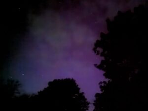 Neil Gaiman Instagram - You don't expect to see the skies empurpled and shifting over Woodstock NY in the summer.  Thank you Solar Flare.