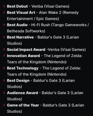 Neil Newbon Instagram - Huge congratulations to all winners and especially the wonderful @larianstudios for best narrative , best design , audience and game of the year awards at @official_gdc so thoroughly well deserved and so proud to be one amongst many of the humans that contributed to this incredible masterpiece x much love to you all and thank you for making me a part of this experience x 👏 🏆 ❤️