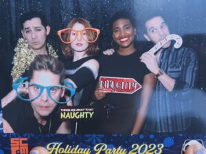 Neil Newbon Instagram - A Christmas tradition completed. Carpet chaos at the @itscompelling holiday party! Thanks for having us 😁♥️🎊