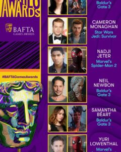 Neil Newbon Instagram - I keep saying I am humbled by the attention, love and support from the amazing community and from the stellar @larianstudios for casting and placing their faith in me. This is a massive understatement - my journey has been a wonderful one and to be recognised for my work alongside the incredible talent of my fellow nominees is a beautiful experience - the best performer nomination is a dream - thank you all and also to @bafta and its members for the recognition. Huge congratulations to all those nominated thank you for this honour x much love to you all. Thank you #swen @jason.latino.5 @lidstoneg @thierry.vangyseghem @pitstopproductions @lipservicevoices @dndwizards @buchwaldtalent @shinehousegroup #michaeldouse @nuckpang @soundswilde @bethpark_parkbeth @joshweeden @tillstee @adrianot27 @hashtagmitchells and all the directors , producers, studios and people that ever took a chance on me over the years - my career only exists because of you all and I am extremely privileged to work x eternally grateful for all I have x thank you - once again Huge congrats to Larian on this masterpiece and all the nominations x #baldursgate3 #mocap #pcap #astarion #games #dnd