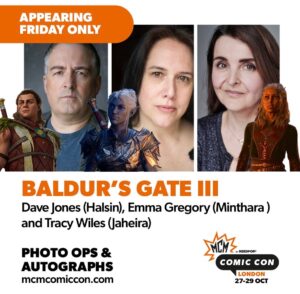 Neil Newbon Instagram - Beyond excited for a potential once in a career meet up! It’s a #dnd weekend the full companion cast of @larianstudios #baldursgate3 will be attending including the incredibly talented and other stalwart hero @matthewmercervo who plays #minsc with his fabulous cast and family of the legendary @critical_role ! We can’t wait to talk about the experience and this one of the most successful CRPGs based on @dndwizards world famous Roleplay game that took the world of imagination and fantasy and made it a global phenomenon! A real honour and privilege to be amongst such talented gorgeous humans and thank you to the millions of people who support and love the worlds created ! Thank you @mcmcomiccon for your generosity and support - what an adventure this is going to be- check out their Instagram page for tickets which are selling out. Live signings , panels and more await ! Gather your party and venture forth darlings ! #astarion #gale #minsc #narrator #shadowheart #laezel #wyll #jahiera #minthara #karlach #halsin