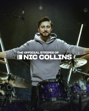Nic Collins Instagram - From performing with his father, the legend @officialphilcollins, starting at age 15, to touring with Genesis and forming his own bands Better Strangers and The Effect, Nic Collins has cemented himself as an impressive rock drummer who will be around for many years to come.
 
Nic’s Sticks of choice are FireGrain Forward 5B.

ProMark. The Official Stripes of Nic Collins. #ShowYourStripes