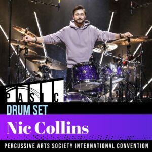 Nic Collins Instagram - ~ I’m so excited to announce that I’ll be performing a clinic at #PASIC2023 on Friday, November 10th at 5pm! Hosted by the Percussive Arts Society in Indianapolis, PASIC is the largest percussion convention in the world and I’m honored to be a part of it this year along with some incredible drummers. Hope to see you there! 🤟👊 @percussivearts ~

📸 by @davephillips4796