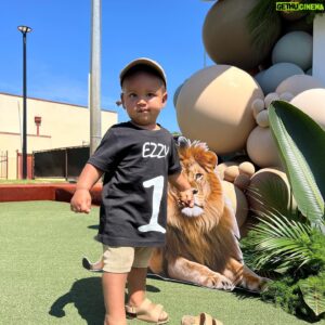 Nic Naitanui Instagram - Ezzys 1st birthday party! Thanks @bubblehouseparties and  @_creativemuse for the epic setup 🦁 🎈