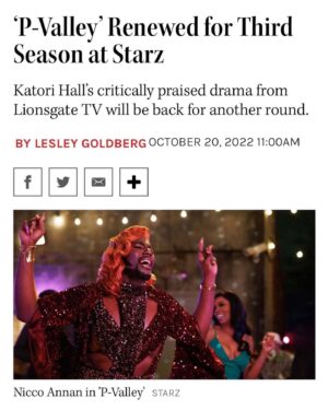 Nicco Annan Instagram - *A note from our Woman King @katorihall
I am blessed beyond measure for this opportunity to write the next chapter of ‘P-Valley.’ With its complex, dynamic, and beautifully flawed characters, this show is a love letter to marginalized communities in the American South who rarely see themselves reflected on screen, and it brings me immense joy to know that it has been embraced by folx worldwide. We wouldn’t be getting back up on that pony, without our fiercely devoted Pynk Posse. Y’all are our fire. And special thanks to the fuel: everyone who laid hands on this show. From the writers and producers to the cast to the crew to the executives, this show is made with great love, grit and glitter. It’s gonna take us a Mississippi minute before we’re back on your screens again, but best believe it’ll be well worth the wait.

@pvalleystarz 
@starz
@lionsgate 
#PynkPosse
