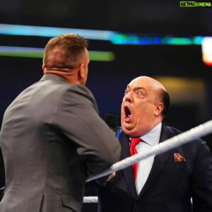Nicholas Aldis Instagram - It was cold in Lincoln Nebraska, but things got a little heated with Mr. Heyman... again.

#SmackDown #paulheyman #romanreigns #nickaldis #wwe #thebloodline
