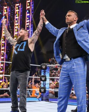 Nicholas Aldis Instagram - Say hello to the NEW General Manager of #WWERaw @scrapdaddyap and NEW General Manager of #SmackDown @nickaldis…and Blue Brand’s NEWEST Superstar #KevinOwens! 🤩