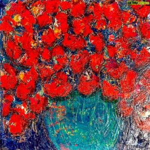 Nicholas Brendon Instagram - "Terre Haute Couture No. 1" Acrylic Painting

#OriginalArtwork #OriginalPainting #Floral #Flowers #Bouquet #Artist #ArtistOnFacebook #ArtistsOnInstagram #AcrylicPainting #ArtGallery #ArtCollector