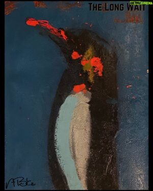 Nicholas Brendon Instagram - THE LONG WAIT: PART I / Post 2 of 2
(My bad penguin fic inspired by Nicky’s paintings -T)

Poe joined Penguin Strike Force One the minute she reached the line on the “You Must Be THIS Tall” to fly a jet sign at the recruiting office. While signing up, she came across two former flames named Hitchcock and Winger – twin military brats with similar reputations as trouble makers and a weakness for the ladies. That same weakness once inspired them to make separate attempt to “borrow” their dad’s jet to impress the young Poe. They quickly realized that Poe was not easy to impress, and also important to note, not “easy” either. In the end, all their little adventure accomplished was a quick trip to military boarding school and now a mandatory five-year hitch in Strike Force One.

The arrival of the twins was not going to impede on Poe’s plans in any way. If anything, she was excited about the opportunity to use them for her own nefarious purposes. She already had the drive to succeed in the force, but now there was just a little bit of added kick in her step knowing there was a more personal element to her grand destiny. And with that drive and determination, Poe quickly rose through the ranks to commander and was soon in charge of the castle guard. The perfect position to launch a coup…which is exactly what Poe did.

To be continued...

**Consider adopting one of these desperate intergalactic travelers. You may be their only hope to find a safe home.**

Next Installment:
Ed Begley, Sr.
Gangsta Gangsta
Gold Ghost of Christmas Past
How Do You Like Me Cow
Night of the Living Bovine

#Penguins #OriginalArtwork #Fiction #AcrylicPainting #ArtForSale #Cows