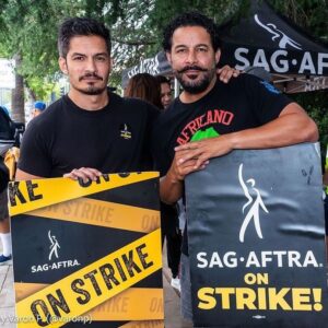 Nicholas Gonzalez Instagram - Proud to stand alongside you and fight…but it’s time for this mierda to end. 🪧 
Call your Congrenatorman!! ☎️ 
📸: @varonp 
🌮: @georgelopez 
💃🏽: @latinasactingup & @thereallisavidal