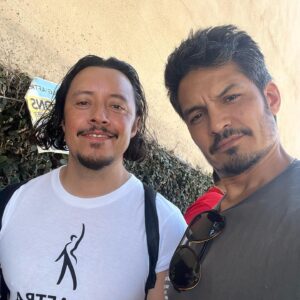 Nicholas Gonzalez Instagram - Went to picket with one of the most talented women in Hollywood (@thenestyogalosangeles) and her husband. 😂
It’s a shame that this is how we all finally get to see each other again…
Big respect to the #NursesUnion and @iatse and #hotelworkers for showing up!
#sagaftrastrong