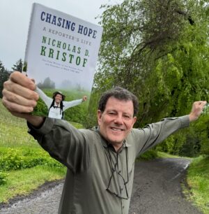 Nicholas Kristof Instagram - Finished books! Publication day is still 10 days away, but I received my first copy of my new memoir, “Chasing Hope”! And it’s available now for preorder so it can arrive at your house on publication day. Always something thrilling about seeing the first copy of a new book one has spent years working on. Thanks, @aaknopf @penguinrandomhouse