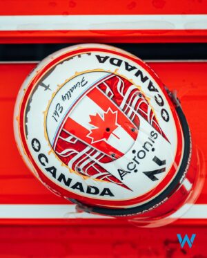 Nicholas Latifi Instagram - A design fit for a home GP 💙🇨🇦
 
Introducing @NicholasLatifi's #CanadianGP helmet! 🙌
 
#WeAreWilliams #F1 #Formula1