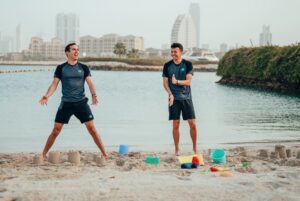 Nicholas Latifi Instagram - Also a happy birthday to this guy!🥳 Happy I have a teammate that is much better at driving cars than building sand castles!😂🏝