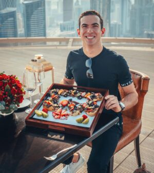 Nicholas Latifi Instagram - Race day breakfast?! A crepe in the shape of the Qatar circuit will mean I’ve already completed a lap before lights out 😂 #QatarGP #NL6