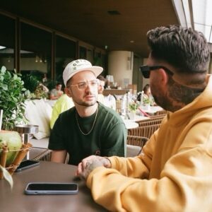 Nick DeMoura Instagram - @johnxson telling me something that had me confused lol 
.
📸 @rorykramer