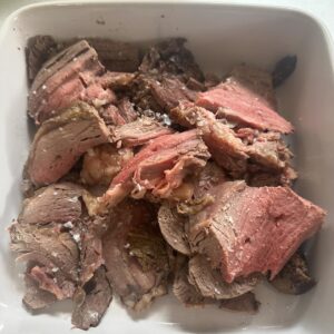 Nick Frost Instagram - Roast Rib of beef. Cauliflower cheese, roast potatoes, carrots and gravy.