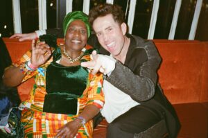 Nick Grimshaw Instagram - Brits night on film - starting with the deeply iconic Agatha aka The World’s Most In Demand Grandmother @raye ✨