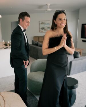 Nick Slater Instagram - A Black Tie wedding has the dual advantage of elevating the occasion while ensuring that the gents stay on their best behaviour 😏

A special weekend celebrating Tim and Meg in beautiful Noosa 💍 

Tux by @mjbale
 #tuxedo #wedding #weddinginspiration #blacktie