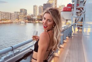 Nick Slater Instagram - All aboard! Unless you’re a child. In which case you’ll definitely have to stay at home. 

@virginvoyages #ResiliantLady