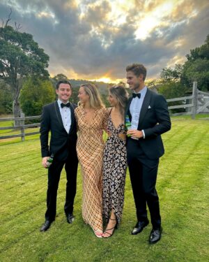 Nick Slater Instagram - A Black Tie wedding has the dual advantage of elevating the occasion while ensuring that the gents stay on their best behaviour 😏

A special weekend celebrating Tim and Meg in beautiful Noosa 💍 

Tux by @mjbale
 #tuxedo #wedding #weddinginspiration #blacktie