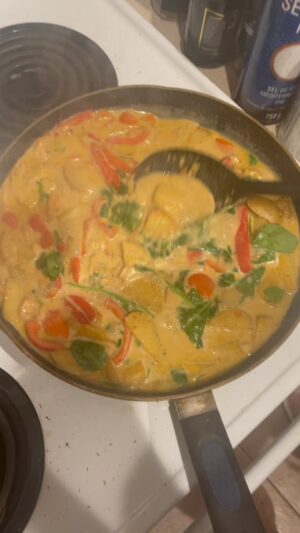 Nick Wolfhard Instagram - Green Thai Curry mishap