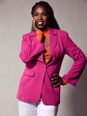 Nicki Micheaux Instagram - Loved this shot from my shoot with Tommy Flanagan! ⁠
#ValentinesDay is the perfect reason to wear pink and show yourself some love! 💗 ⁠
⁠
#NickiMicheaux #PinkSuit #PinkBlazer #StudioPhotoshoot #StudioPhotography #Pink #Smile #SelfLove #LoveYourself