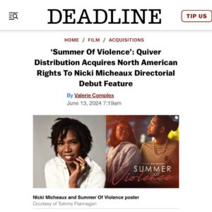 Nicki Micheaux Instagram - Thrilled to be able to share this film about an idealistic poet with audiences! #findyourvoice ⁠
⁠
✅️ Sign up for our Pre-Sale list NOW. Click the link in bio! ⬆️⁠
🌐 https://bit.ly/SignUpSummer⁠
⁠
@quiverdistribution @summerofviolencefilm ⁠
⁠
Special thanks to @deadline for breaking this news!⁠
⁠
Shout out to all the festivals that showed so much love for our film! We couldn't have gotten here without you.⁠
⁠
@thedenverfilm @tallgrassfilm @austinfilmfest @dtlafilmfest @paffnow @americanblackfilmfestival @heartlandfilm @blackharvestfilmfestival @essencefest @festivalformula⁠
⁠
⁠
#films #movie #filmmaker #director #indiefilm #hollywood⁠
#writingcommunity #amwriting #poetry #poetrycommunity