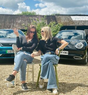 Nicki Shields Instagram - Double trouble👯‍♀️… We promise at least 5% of the day was spent working!.. and in that time @nicola_hume and I filmed a lovely little review of these two relatively new kids on the block .. coming in from China… the BYD Dolphin and the Ora 03. Review coming soon on @electrifyingcom. Thanks to @projectgreenproductions for putting up with us 🙌🏼

#byddolphin #Ora03 #chinese #electric #carreview @byd.uk @gwm_ora_uk