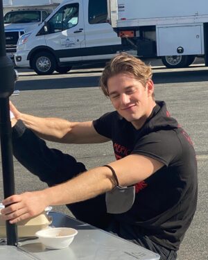 Nico Greetham Instagram - hi all, tragedy struck and instagram took down my AHS post (I guess they aren’t into ball gags?..). In lieu of it being out for a week and the next episode coming out tonight, I am casually plugging in some (mostly) new BTS of episode 3 that hopefully instagram agrees with. Bloody whiteytightys is fine!!