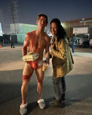 Nico Greetham Instagram - hi all, tragedy struck and instagram took down my AHS post (I guess they aren’t into ball gags?..). In lieu of it being out for a week and the next episode coming out tonight, I am casually plugging in some (mostly) new BTS of episode 3 that hopefully instagram agrees with. Bloody whiteytightys is fine!!