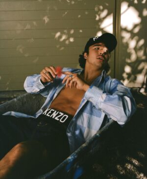 Nico Hiraga Instagram - for @behindtheblinds by @aidancullen1 in @kenzo thank you loves !!