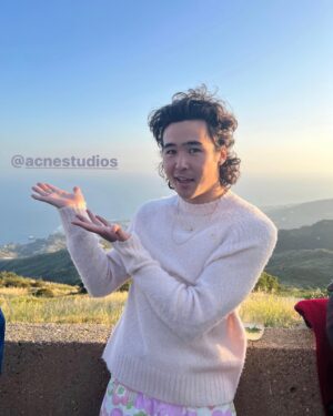 Nico Hiraga Instagram - thank you for having meeee @acnestudios so so pretti🌸🌷🌅🌊