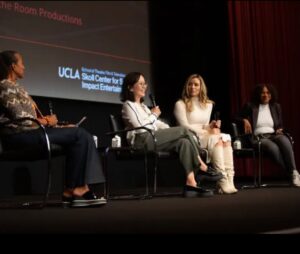 Nicole Alexandra Shipley Instagram - Another day another panel 👩‍🎓. 

Jokes aside I was so honored to participate in the Spark Change Summit, thrown by the incredible women of Creative Visions Foundation, in partnership with the Skoll Foundation and UCLA LAW. 

Sometimes I have to pinch myself, especially when Im on stage surrounded by such incredible women. Yahlin Chang, ep and writer of Handmaids tale, and Monique Matthews (birthing justice). Was incredible to see footage of Battleground inbetween two other brilliant projects. 

Looking forward to next year :)