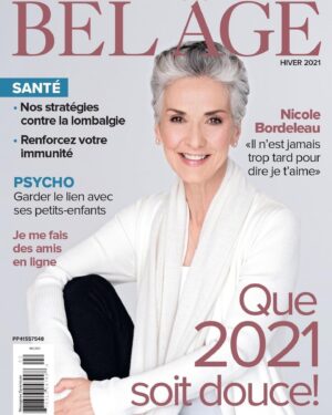 Nicole Bordeleau Instagram - Quel beau privilège que celui d’être en couverture avec cette mention «  Que 2021 soit douce. »

Merci de tout ❤️ à l’équipe du @bel_age et à mes précieux amis @laurencelabat (photo), @silverfoxstyleboy (maquillage), @stephanwatelier (coiffeur) et ami-éditeur @erwanleseul.

#toutpasse #gratitude #magazinebelage #quelavievoussoitdouce #année2021 #éditionsédito