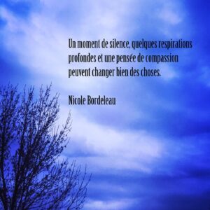 Nicole Bordeleau Instagram - Il suffit de peu de choses pour que notre esprit s’emballe.
Or, il suffit aussi de peu de choses pour le ramener au calme.
À chaque instant, le choix est nôtre.

#toutpasse #respire #reveniraumonde #calme #pleineprésence #minduflness #mindfitness #lovingkindness