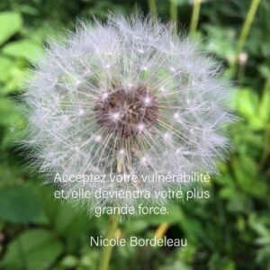 Nicole Bordeleau Instagram - Acceptez votre vulnérabilité et, elle deviendra votre plus grande force.

#vulnérabilité #courage #forceinterieure #resilence #acceptation #transformation #sagesse #wisdom #awareness