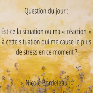Nicole Bordeleau Instagram - Une simple question qui pourrait faire une réelle différence dans notre journée.

À méditer.

#question #réflexion #anxiété #dénouement #calme #confiance #lartdesereinventer #retrouverl’essentiel