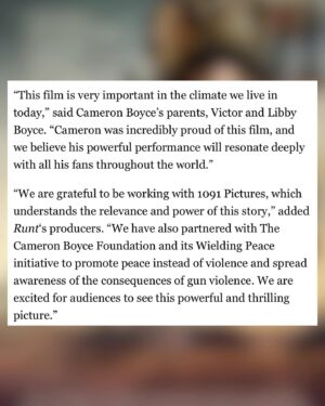 Nicole Elizabeth Berger Instagram - I am delighted to share that @runtmovie will be premiering this fall but am even more excited for everyone to see Cameron’s captivating performance as Cal. He was incredible to work with and so supportive of everyone in the cast. 
♥️✨🎬