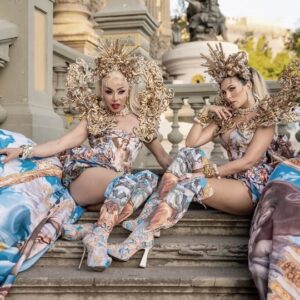 Nicole Gaultier Instagram - Dos Reinas en un Castillo !!! Si se puede 
Producción colaborativa con @eugenialemosok para gala aniversario @galiocl 2023
Gracias @novatex_chile  y @kendrymora quien confeccionó estas maravillas en tiempo récord
Videazo de @jd.madueno