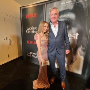 Nicole Huff Instagram - So happy to attend last night’s premiere. Feel honoured to be a part of this incredible film and to play the role of Olivia Kaplan. Prepare to laugh, cry, be touched and inspired. 

Luckiest Girl Alive out now in select cinemas and on Netflix October 7, 2022. #LuckiestGirlAlive