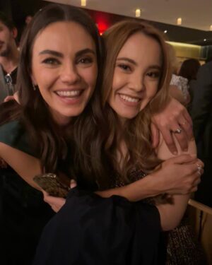 Nicole Huff Instagram - I love her! ❤️ What a kind heart and humble soul 🫶🏼 It’s been an honor to get to be a part of your movie. #LuckiestGirlAlive #MilaKunis on Netflix Oct 7 🍀