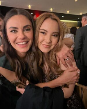 Nicole Huff Instagram - I love her! ❤️ What a kind heart and humble soul 🫶🏼 It’s been an honor to get to be a part of your movie. #LuckiestGirlAlive #MilaKunis on Netflix Oct 7 🍀