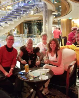 Nicole de Boer Instagram - Having THE BEST time on @startrekthecruise !! Hosting cupcake decorating &karaoke, playing in gameshows, dancing the night away and meeting all the wonderful #StarTrek fans. All aboard a gorgeous ship that looks a lot like the #ds9 promenade! Feeling #trulyblessed #startrek #startrekthecruise #startrekfamily #navigatoroftheseas 
🛳️👾👽🍹🎤🛳️☀️🖖🥰
