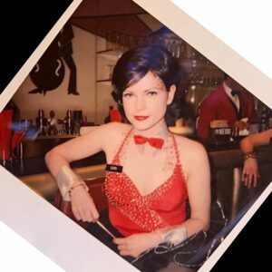 Nicole de Boer Instagram - Happy Friday all! 
#fbf  onset poloroid  as Ezri Dax
Star Trek: Deep Space Nine 
Season 7 episode 15
“Badda Bing -Badda Bang”
Written by Ira Steven Behr and Hans Beimler 

#startrek #startrekdeepspacenine #startrekds9 #dax #ezridax #flashbackfriday #poloroid #onset  #setlife  #actor #actorslife #paramountstudios #paramountplus #startrekonparamountplus