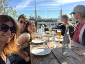 Nicole de Boer Instagram - Fun family day and early bday celebration at #gettyvilla and an always delightful #malibufarm lunch ☀️💙🥰🍹🥗